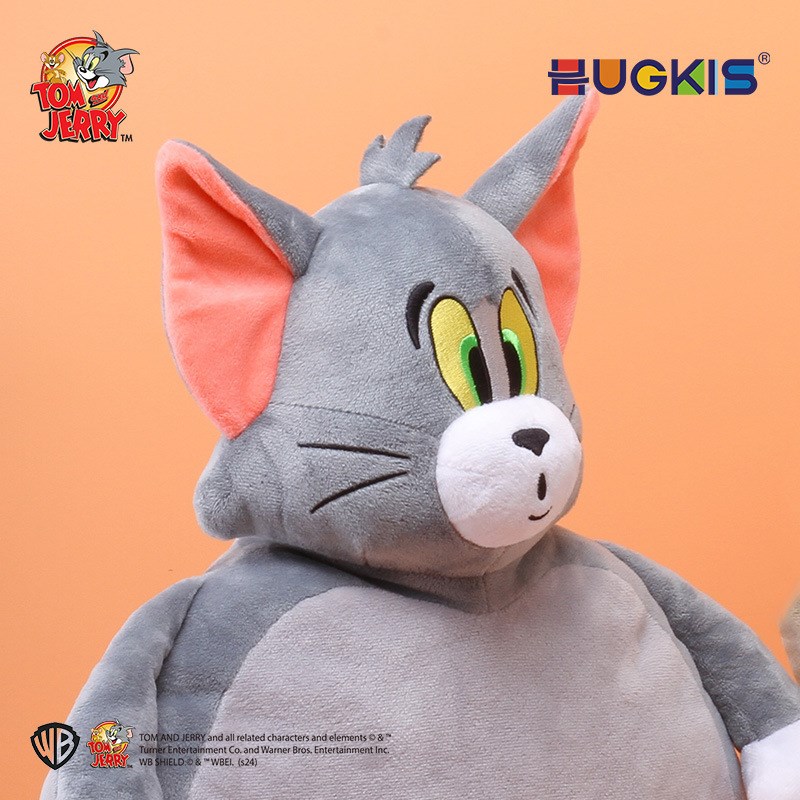 猫和老鼠搞怪圆扁形抱枕毛绒玩偶新奇特沙发床头靠垫午.睡靠枕礼