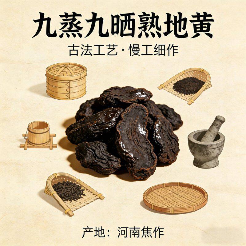 【正宗】焦作九蒸九晒怀熟地黄,品质保障