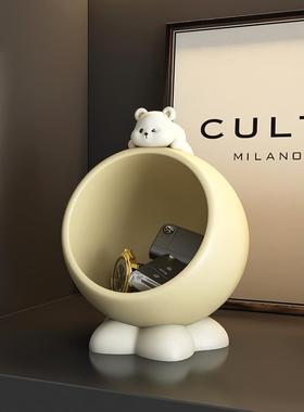 入户玄关钥匙收纳摆件桌面可爱置物架高档客厅装饰品乔迁新居礼物