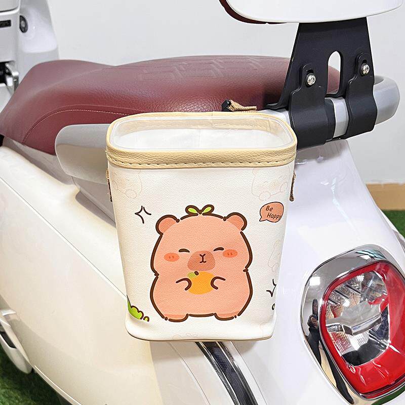 电动车挂物包可爱卡通卡皮巴拉电瓶自行车置物兜挂包前置收纳挂袋