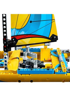 科技游艇赛艇帆船42074儿童益智拼装中国积木玩具男孩礼物10823