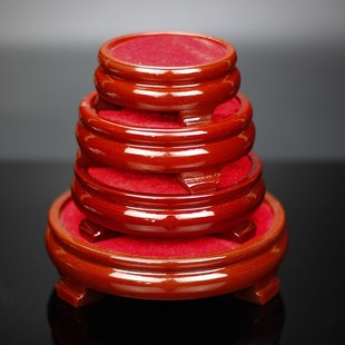 圆木底座工艺品木托摆件大小号舍利塔底座琉璃圆托盘奖杯酒柜底盘