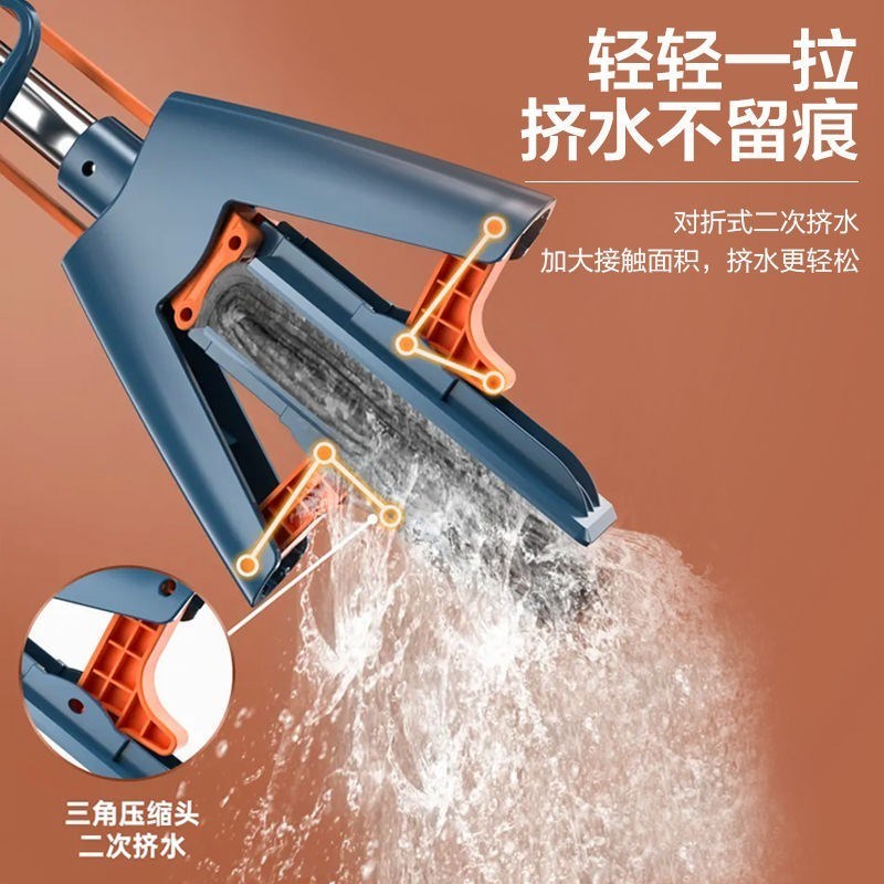 吸水拖把海绵免手洗家用干湿两用对折式懒人拖把大号吸水胶棉拖把
