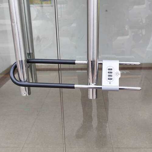 密码锁玻璃门锁挂锁防盗u型锁门锁u形锁锁具商铺家用加长密码锁