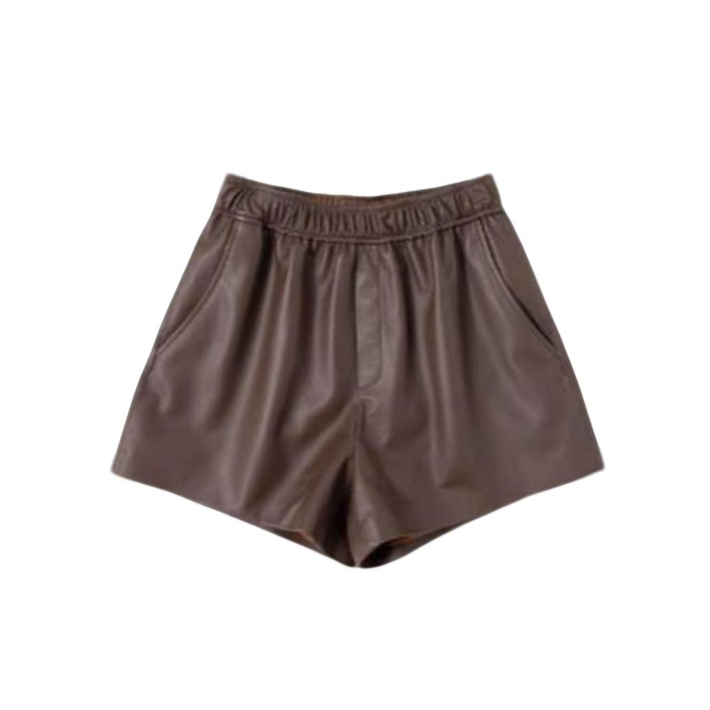 【品牌折扣】网红百搭春秋时尚装高腰显瘦皮裤#25GJC57