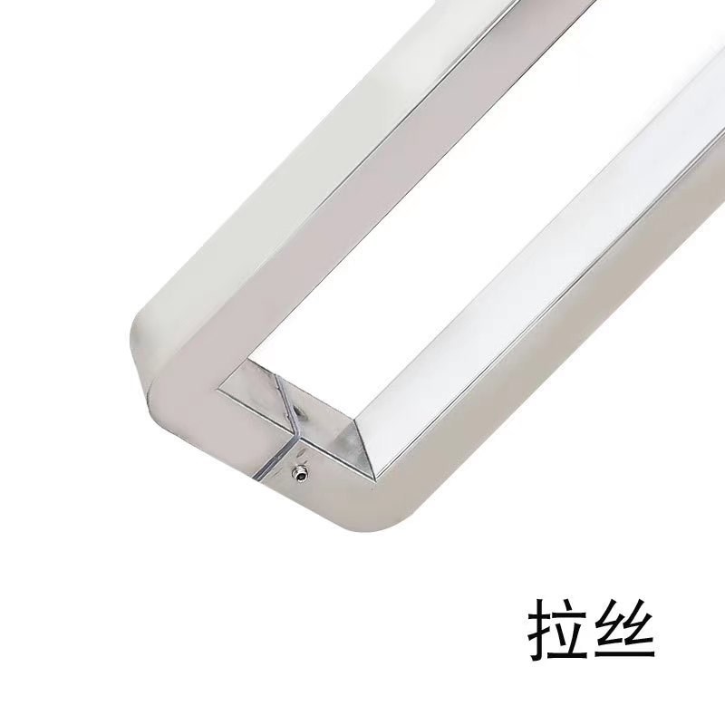 圆角现代简约黑色无指纹玻璃门把手不锈M钢推拉门防撞拉手大门