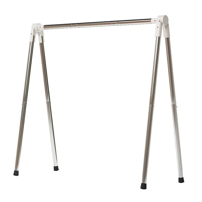 飘窗可伸缩折叠晾衣架室内阳台挂衣架简约家用衣帽架小型落地衣架