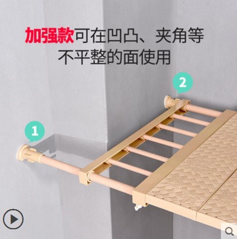 衣柜内收纳隔板分层架宿舍衣橱柜子隔层隔断分隔板伸缩置物架免钉