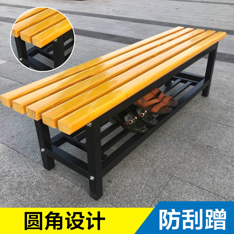 浴室更衣室长条凳子实木板凳换鞋凳健身房休息长凳公园户外长条椅