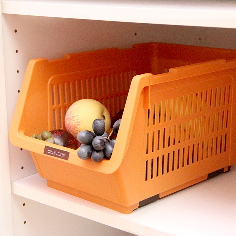 可叠加收纳筐厨房果蔬菜玩具收纳篮夹缝杂物整理储物带滑轮置物架