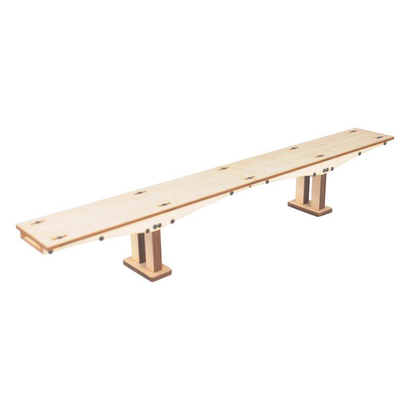 diy手工木质结构桥梁模型连续简支梁桥钢架桥学生拼装材料玩具。