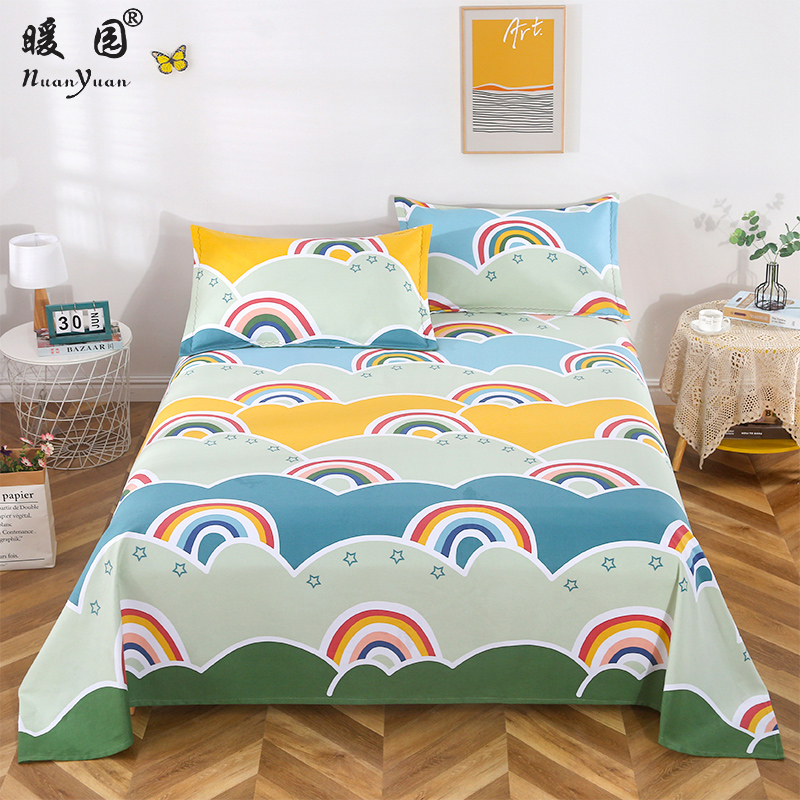 老粗布床单单件夏季款加厚高密全棉双人亚麻被单帆布炕单凉席