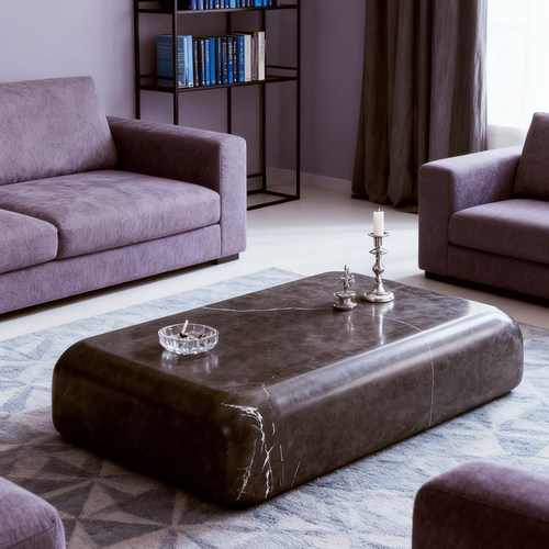 Amura意大利大理石不规则茶几客厅轻奢北欧设计师现代简约黑色