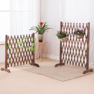 防腐木栅栏户外爬藤网格花架隔栏伸缩隔断木篱笆花园围栏宠物庭院