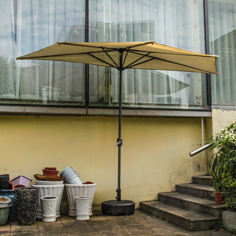 欧式防雨半边伞半圆户外遮阳伞墙壁伞花园阳台侧边伞庭院伞太阳伞