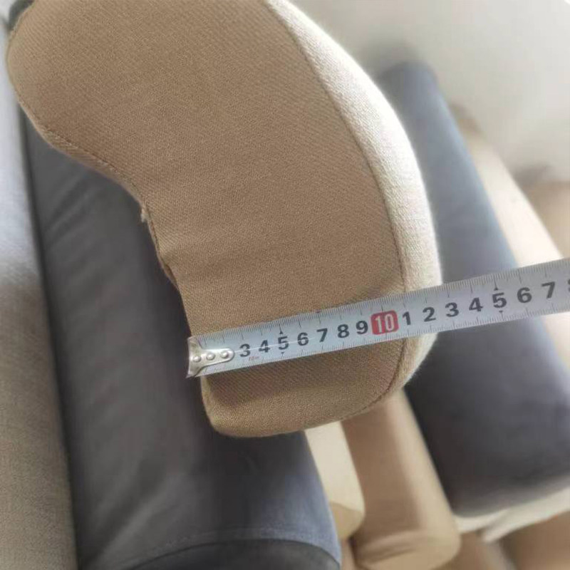 带铁柱子沙发头靠枕木头沙发头枕带铁柱子靠枕套垫子套麻布艺靠背