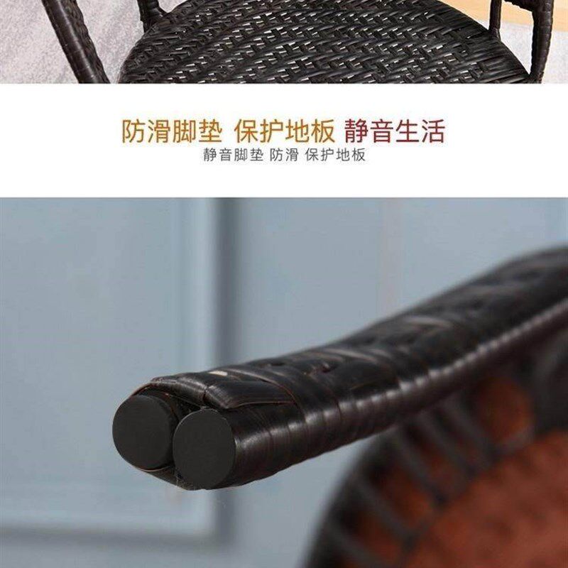 新款阳台小藤椅单人家用靠背椅成人扶手腾椅简约休闲小椅子户外藤