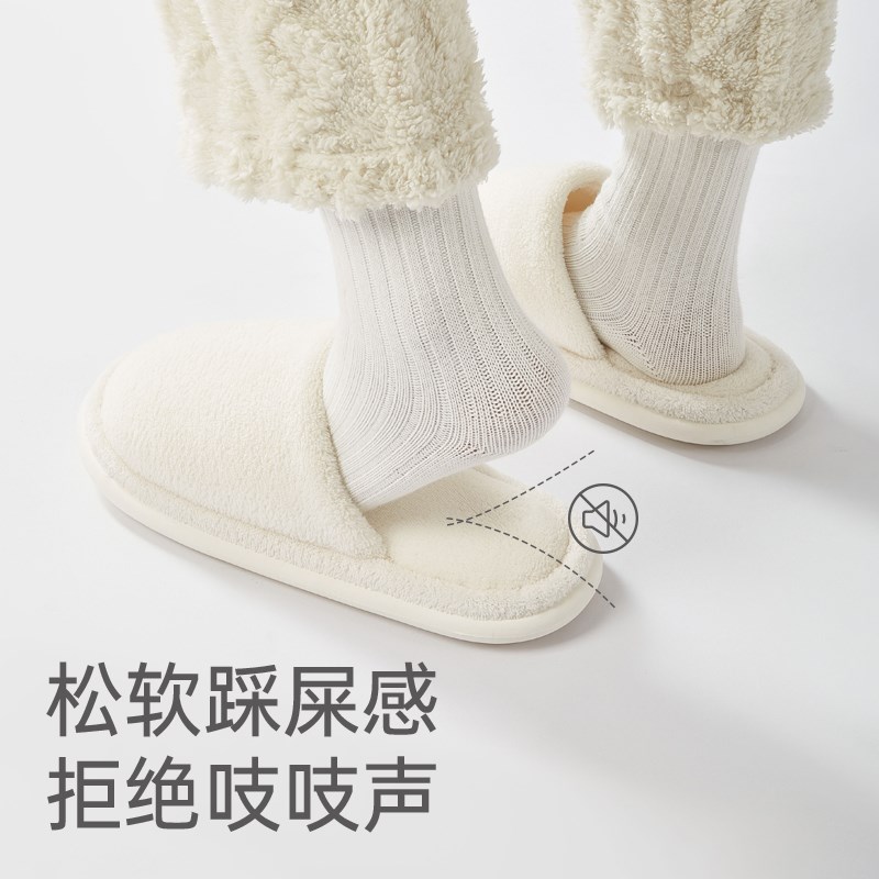 真静音棉拖鞋女冬季2024新款居家棉拖情侣家居室内防滑秋冬毛拖鞋