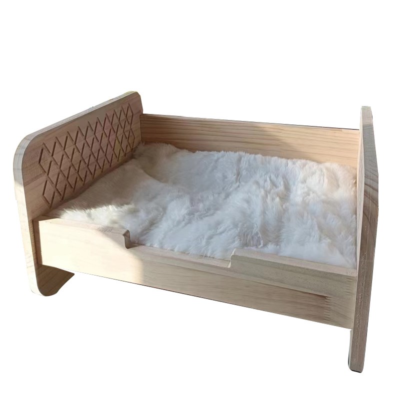 宠物实木床猫床狗床狗窝猫窝离地秋冬大号木头可爱猫咪狗狗狗泰迪