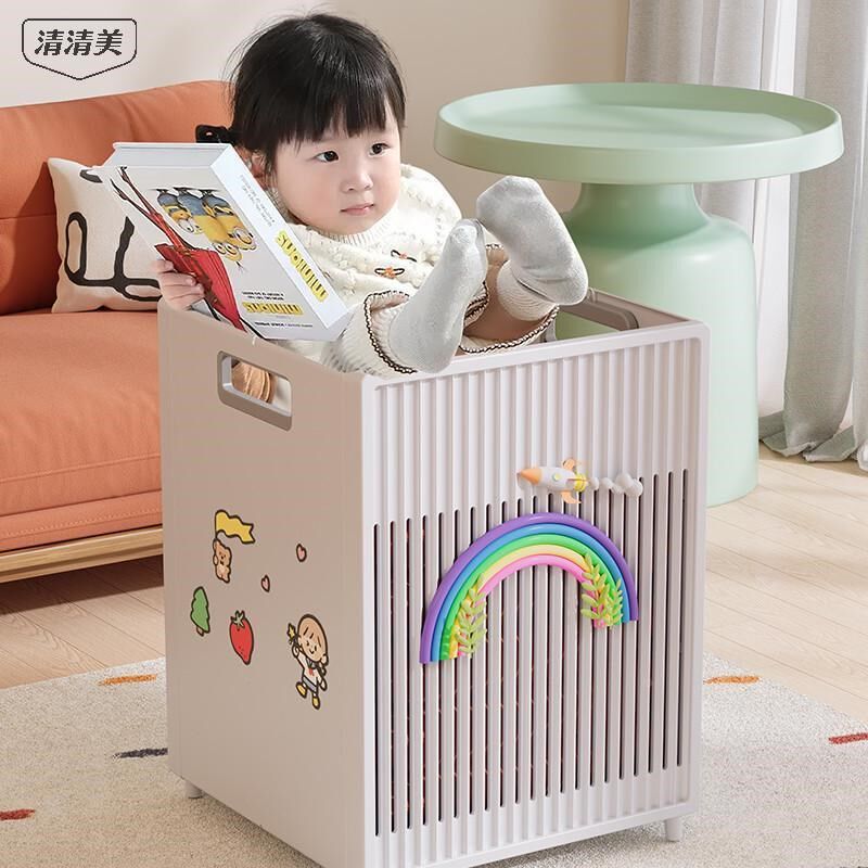 儿童玩具收纳筐家用塑料客厅杂物娃娃积木收纳篮子储物筐脏衣篓
