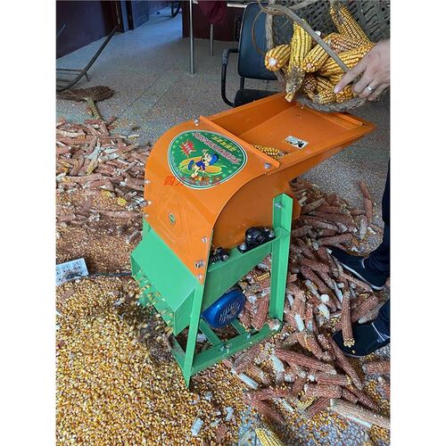 立式玉米脱粒机小型家用22t0V电动机器全自动脱包谷苞米剥粒机神