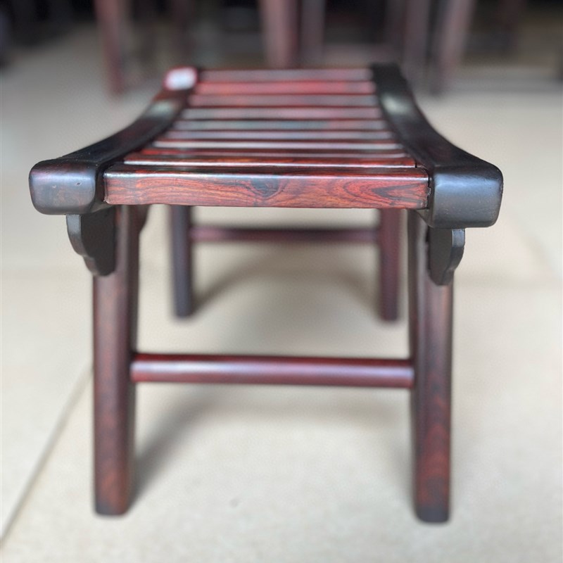 大红酸枝精品古典换鞋凳红木矮凳儿童凳子板凳家用红木凳子马鞍凳
