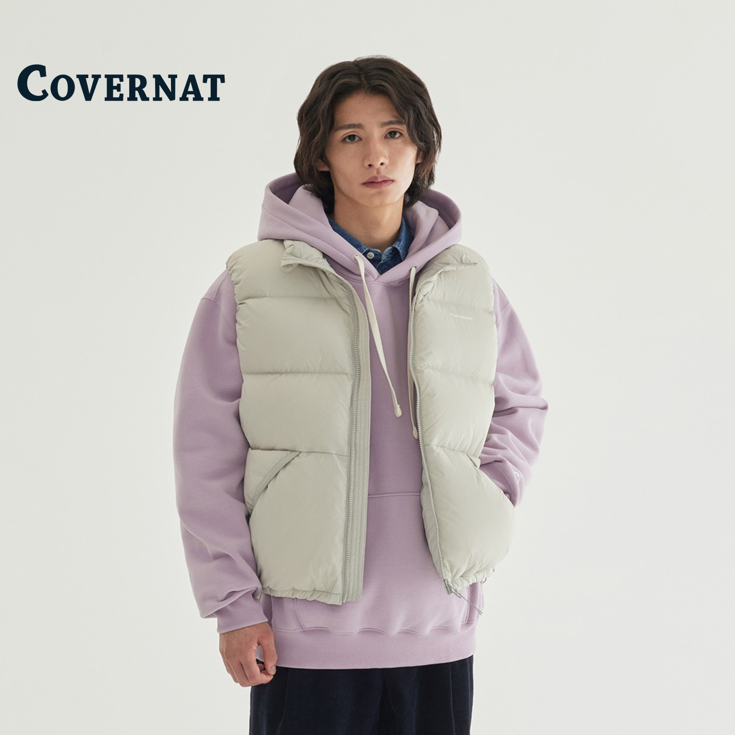COVERNAT韩国羽绒马甲高级感叠穿