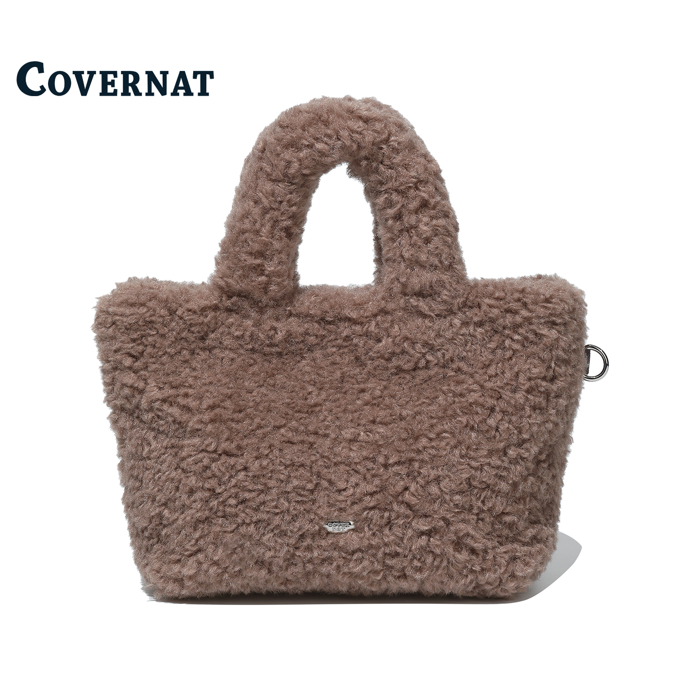 COVERNAT韩国大容量羊羔绒手拎包