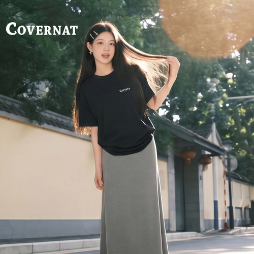 COVERNAT修身显瘦正肩T恤套装