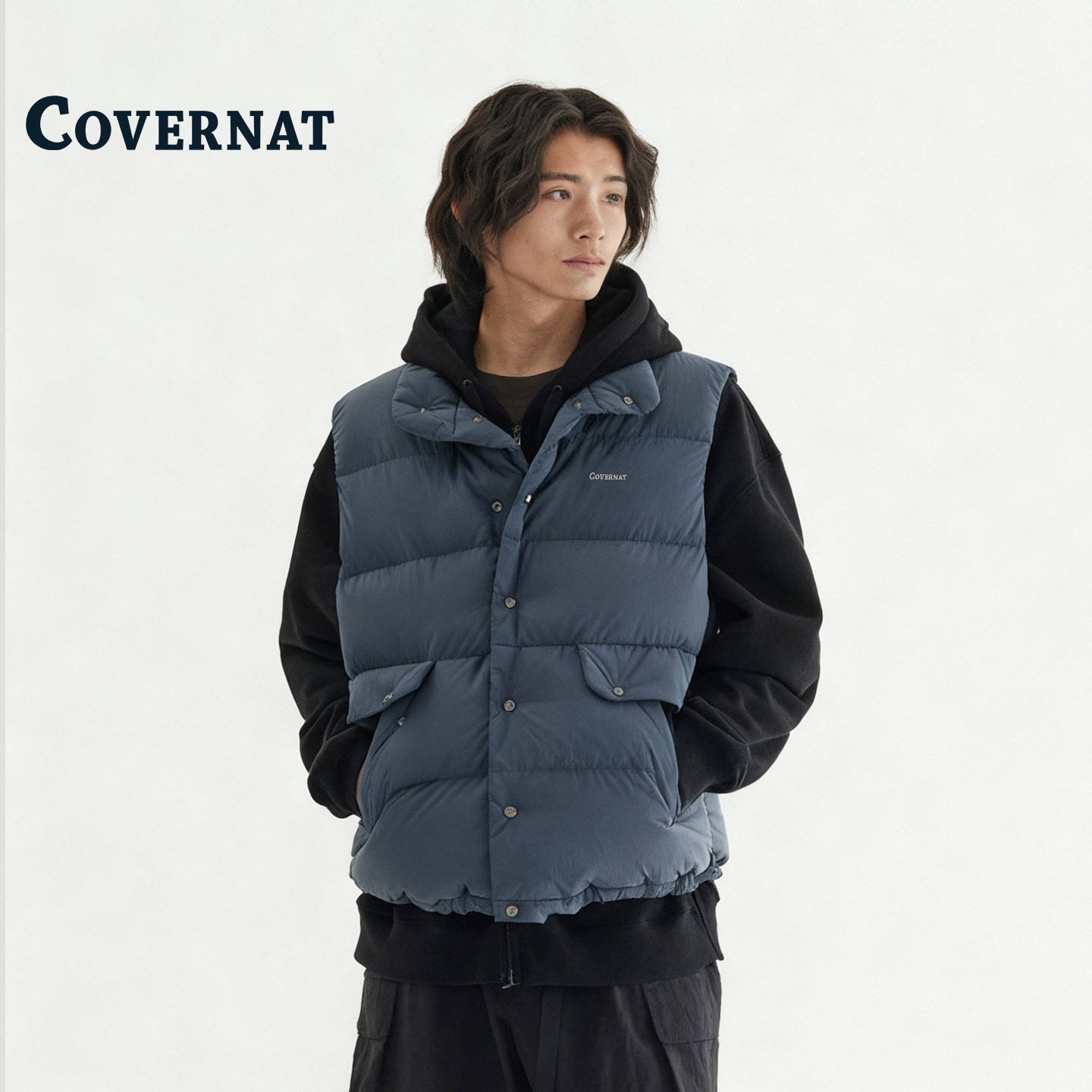 COVERNAT韩国羽绒马甲男2025新款保暖无袖背心鸭绒运动休闲短外套,男装,羽绒马甲,淘宝优惠券,粉丝福利购,淘宝优惠卷