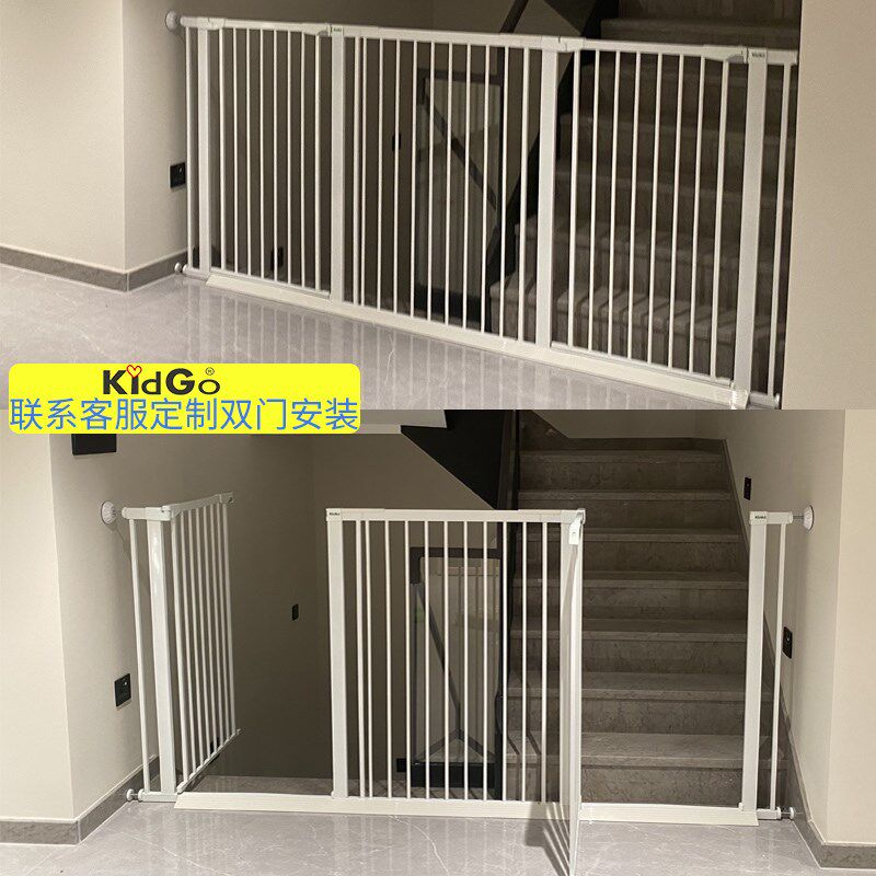 加粗加强90或110加高婴儿童安全门栏楼梯防护栏宠物围栏栅栏
