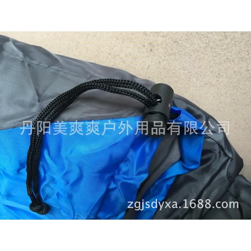 春秋信封方帽睡袋两边月牙拼色互拼型户外野营睡袋(可订做)