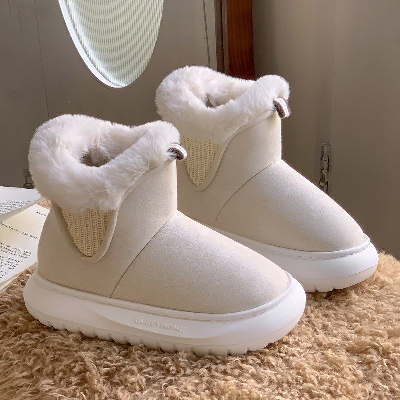 高帮棉拖鞋女包跟冬季加绒加厚外穿厚底居家室内防滑保暖棉鞋冬天