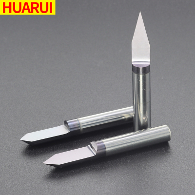 锥度平底尖刀4mm30度涂层HRC55立铣刀钨钢合金倒角雕刻刀铜铝木板