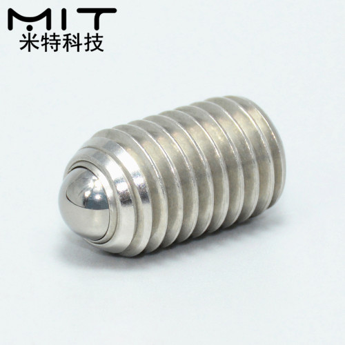 BPRM不锈钢珠滚轮型球头柱塞M8 10 12内六角螺钉弹性万向玻珠螺柱