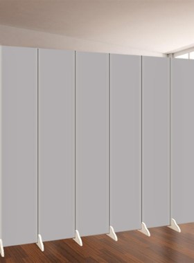 折叠门简约纯色移动隔断办公室灰色可背景墙医院现代客厅屏风定制