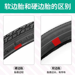 正新轮胎28X1 1/2老式28寸自行车外胎28*1 1/2软硬边车胎