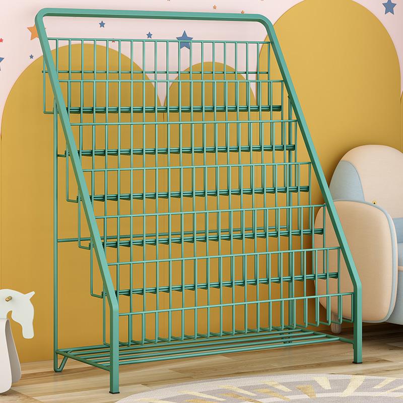 儿童书架绘本架宝宝收纳层架一体家用简易小型书柜可移动置物架落