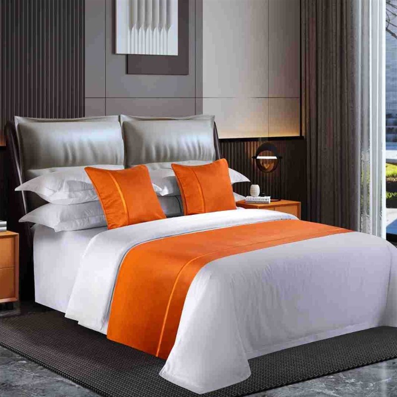 酒店床尾巾高档床尾巾床旗桌旗桌子装饰条床上装饰布酒店抱枕