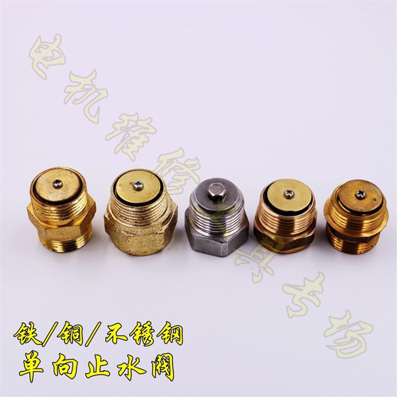 1寸水泵止回阀黄铜 自吸泵单向阀 不锈钢止水阀自吸泵配件