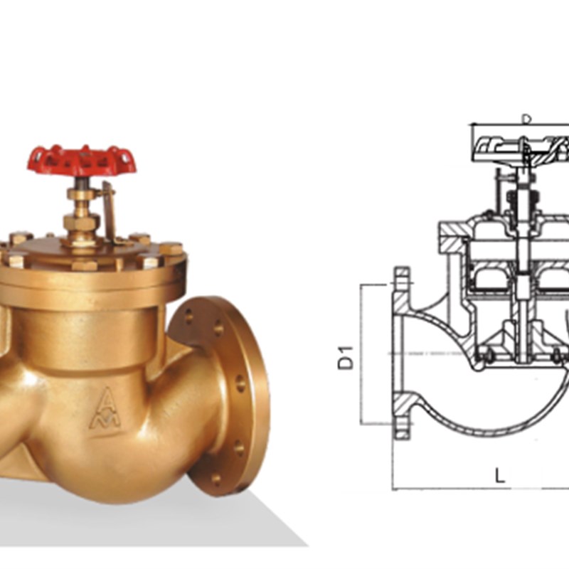 埃美柯362 362A黄铜截止止回两用阀J41W-16T DN50 65 80 100