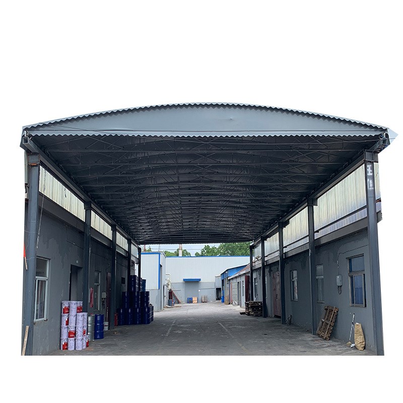 大排档伸缩雨棚夜市小吃遮雨棚临时车库车棚伸缩遮阳蓬可移动雨篷