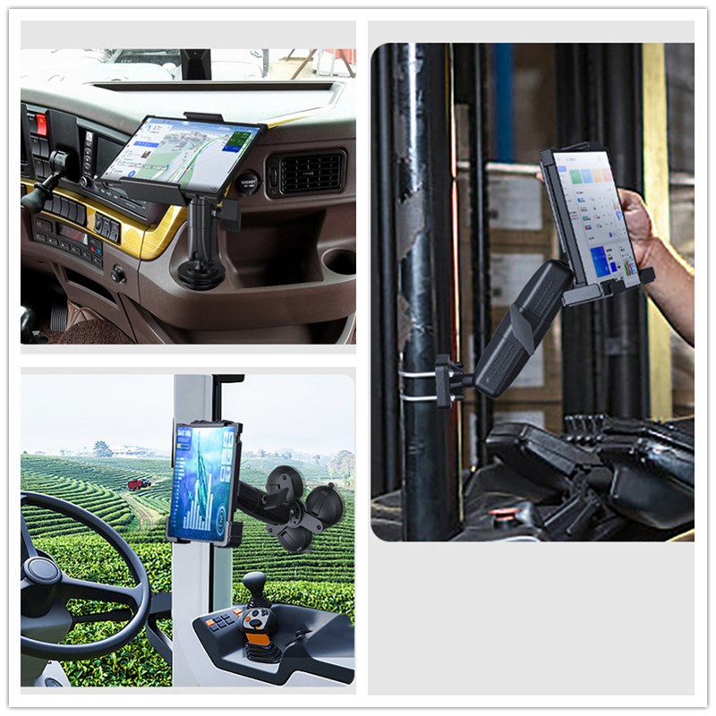 智慧农机械矿车叉车方柱车顶安装固定抱箍工业重型vesa铝合金支架