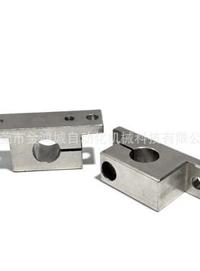 SHWTS钢制标准导向轴固定支座T型立式单侧开口支撑光轴支架GCP06