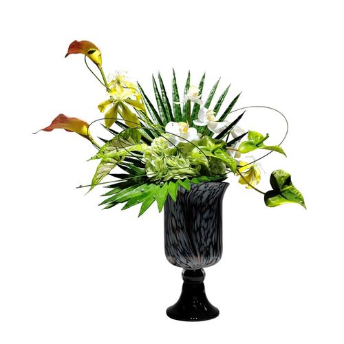 现代轻奢花艺摆件样板房餐桌高级感仿真花玄关酒店售楼处假花摆设