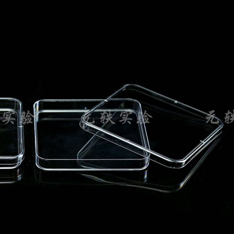 元轶培养皿方形100/130mm 一次性塑料透明细胞培养皿细菌培养皿