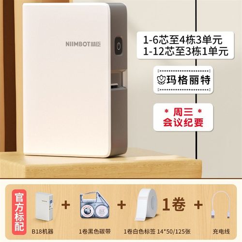 精臣N1/B18便携家用办公线缆珠宝热转印不干胶贴纸标签打印机