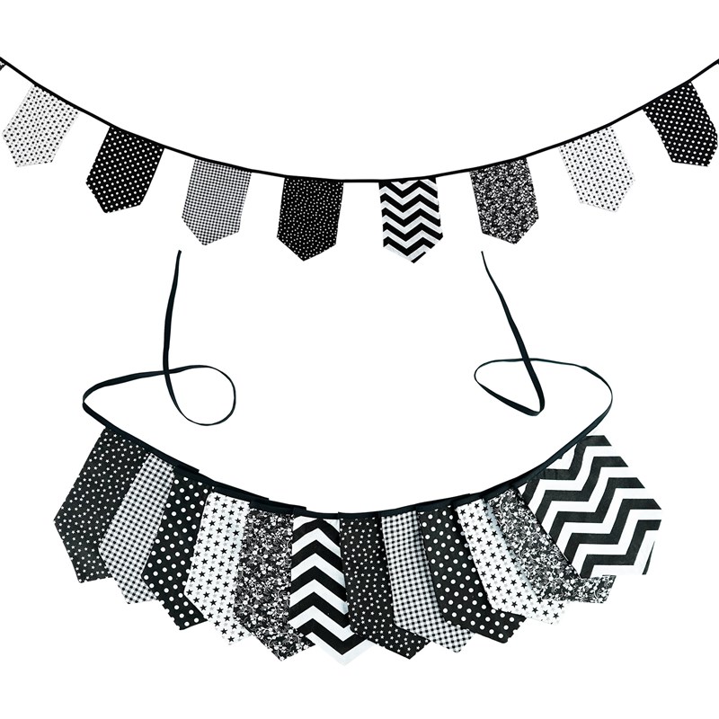 复古花卉棉布五角盾形旗儿童生日挂旗露营帐篷彩旗婚庆幼儿园串旗