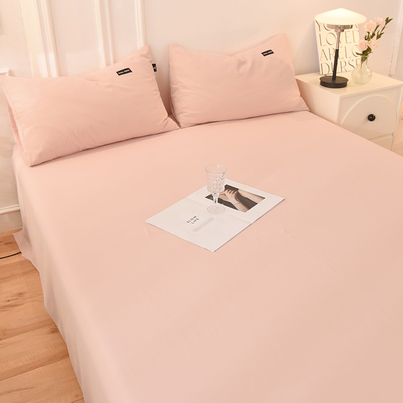 A类加厚磨毛床单单件100全棉宿舍单人被单老粗布枕套三件套