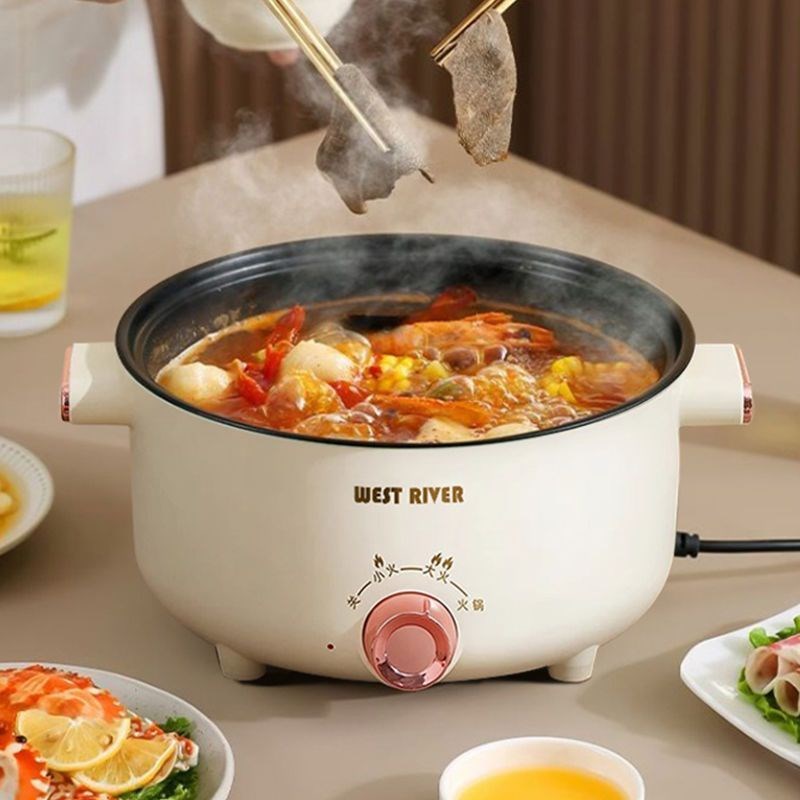 中昀全自动电火锅一体炒菜电炒锅多功能料理锅蒸煎炒涮不粘电煮锅